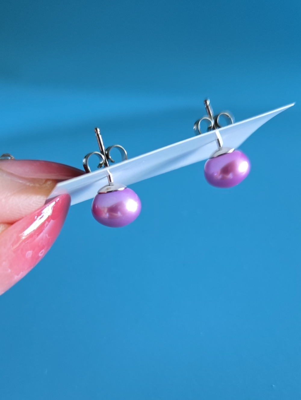 Honora Lavender Pink Sterling Pearl Stud Earrings